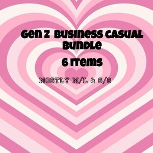 Gen Z business casual 6-item bundle: sizes M/L and 6/8